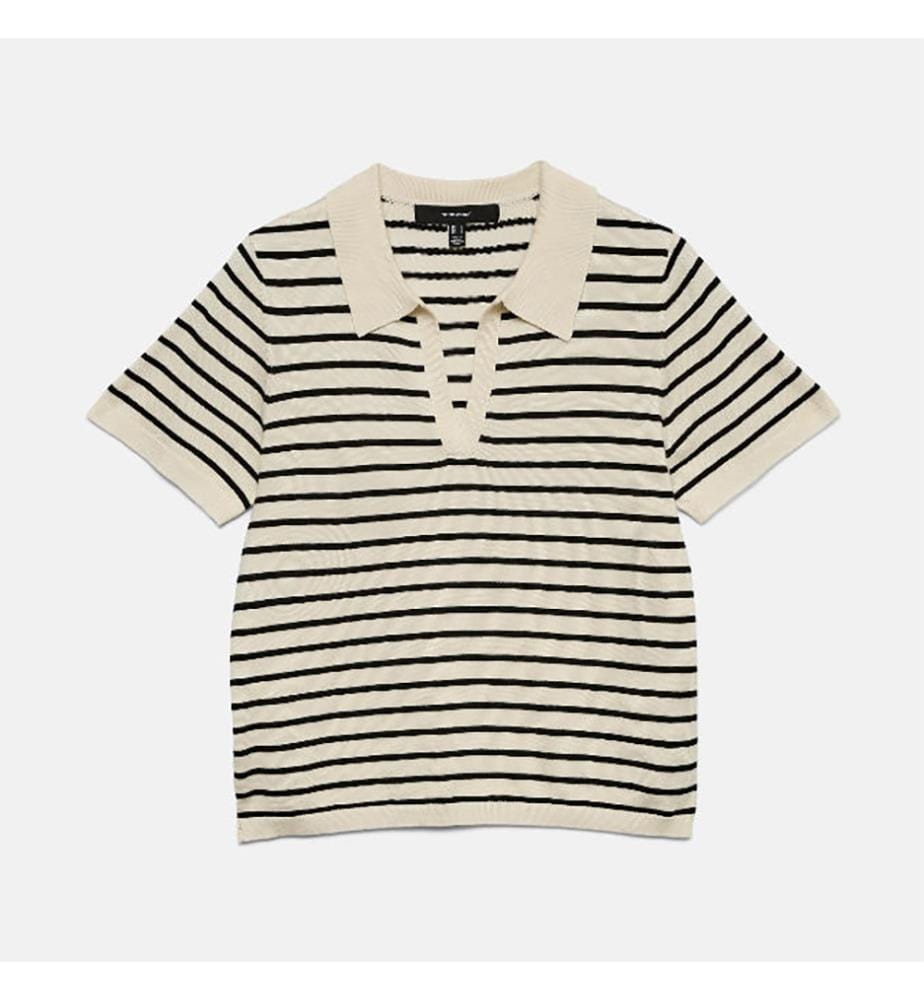 Poloshirt Silje - Birch & Black