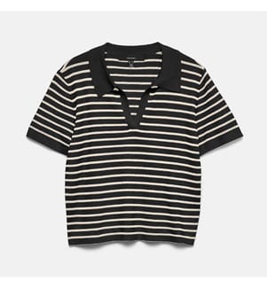 Poloshirt Silje - Black & Birch
