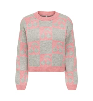 Sweater - Strawberry ice cream light grey