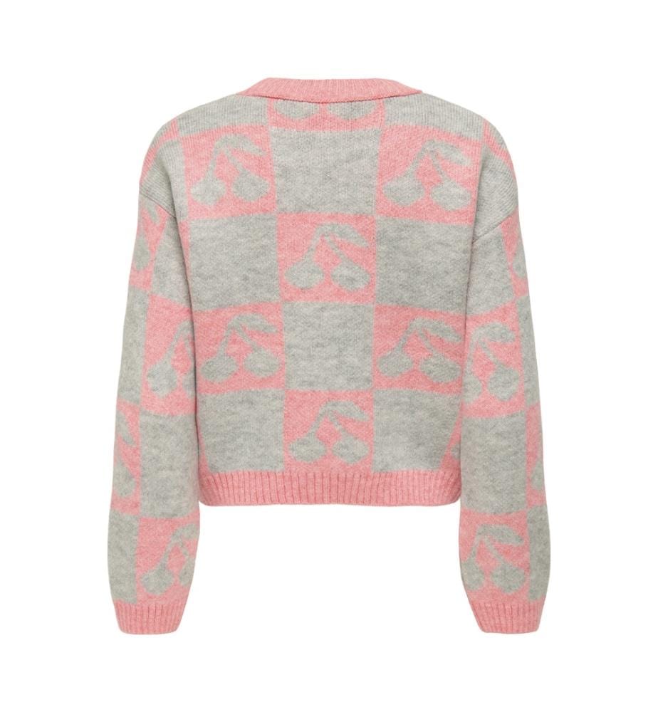 Sweater - Strawberry ice cream light grey