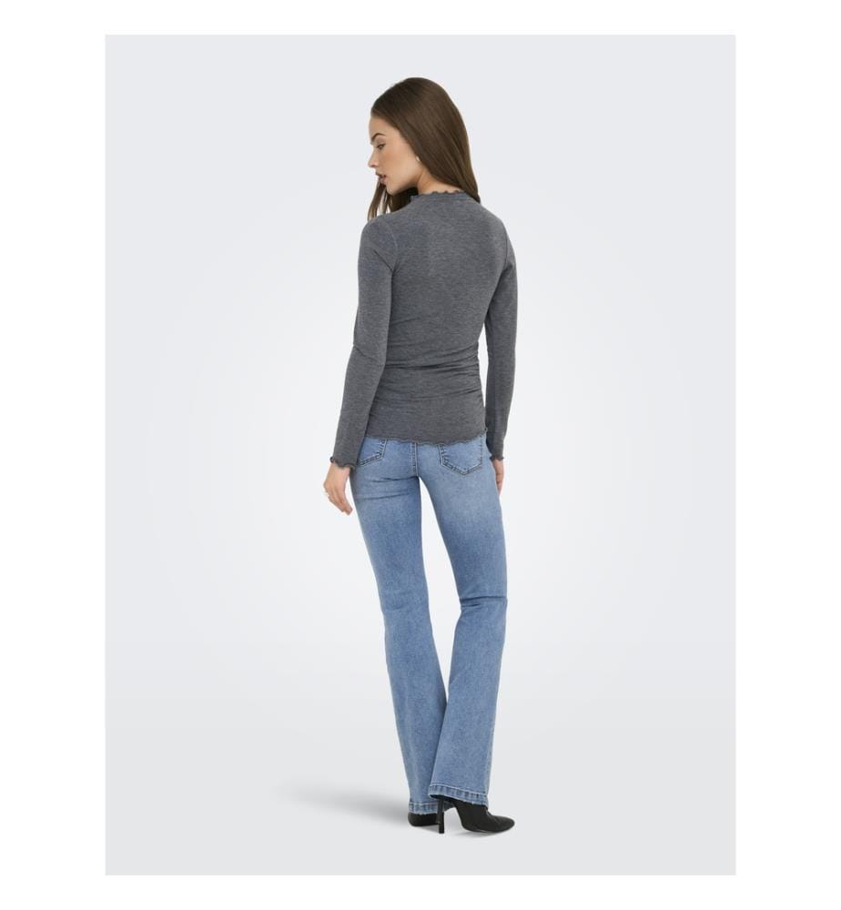 Long-sleeved top - Dark grey blend