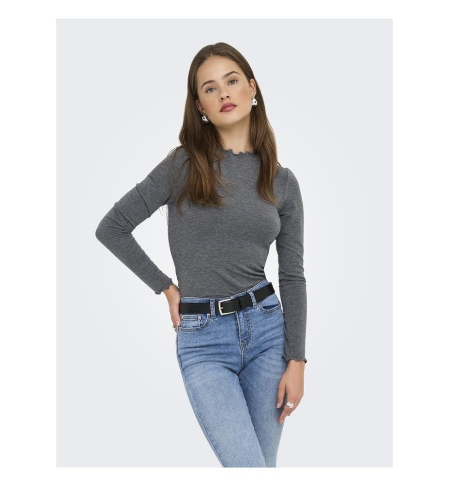 Long-sleeved top - Dark grey blend