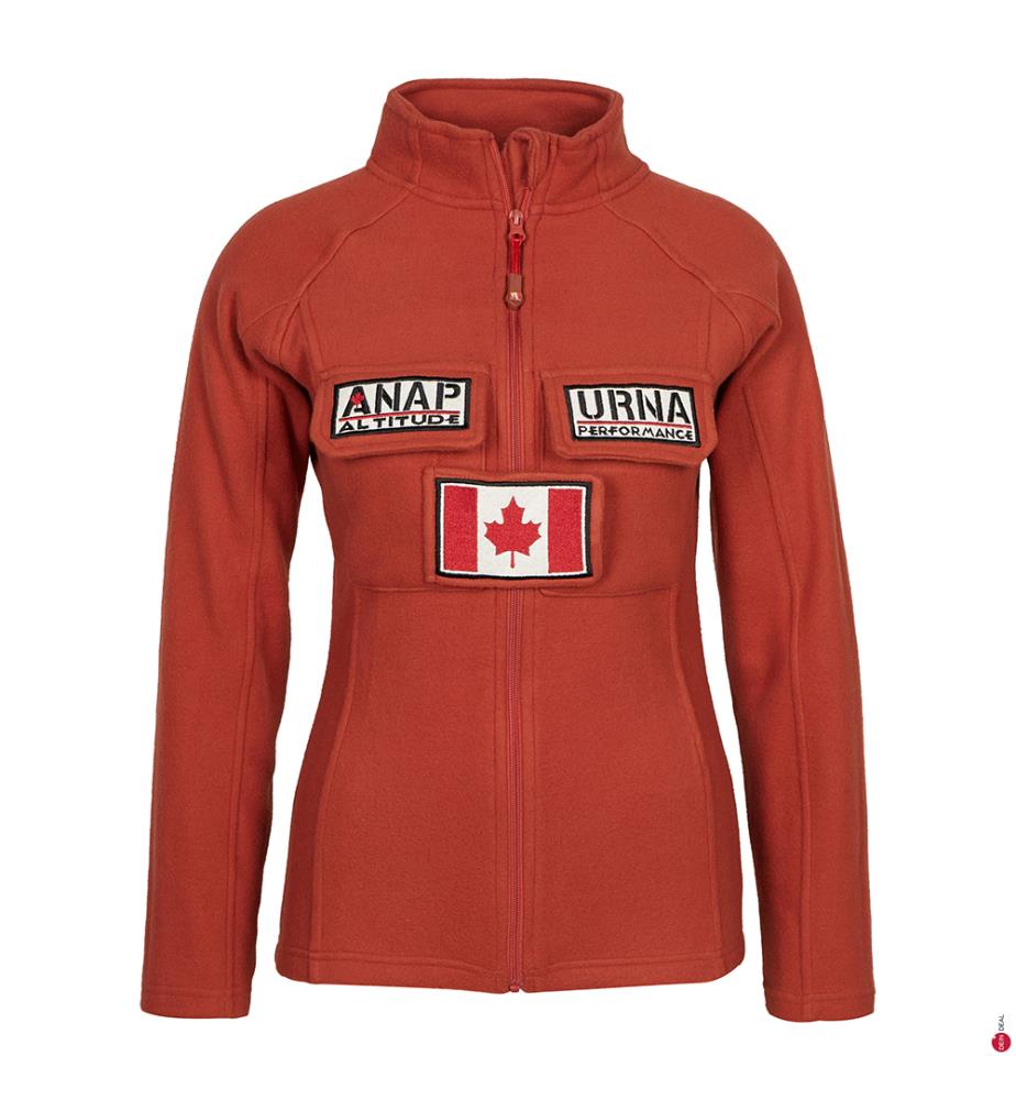 Polar Fleece Jacket Tantouana - Brick-red