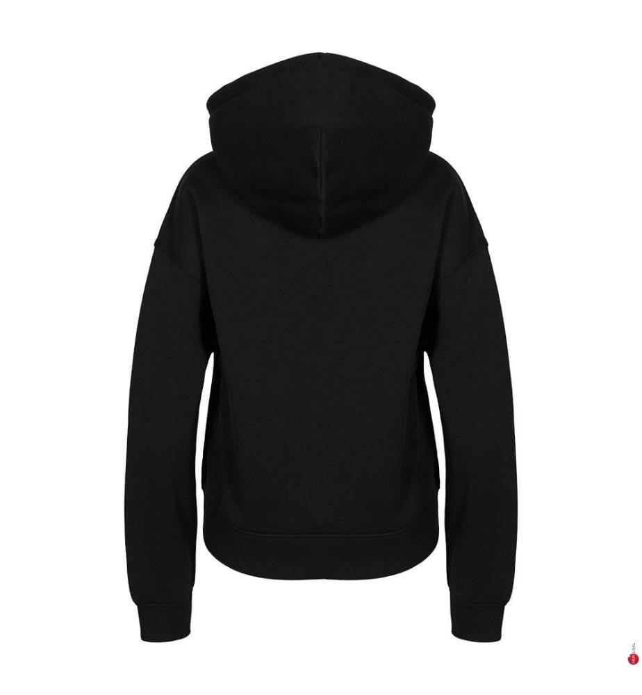 Badge Boxy Hoodie - Black