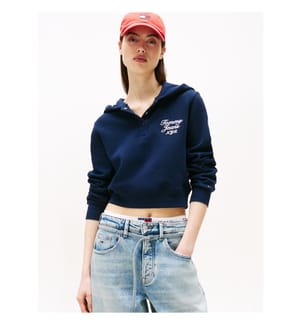 Henley Hoodie - Dark navy