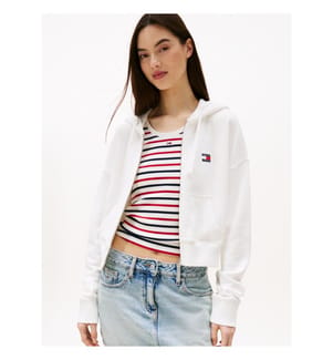 Short zip hoodie - Ecru