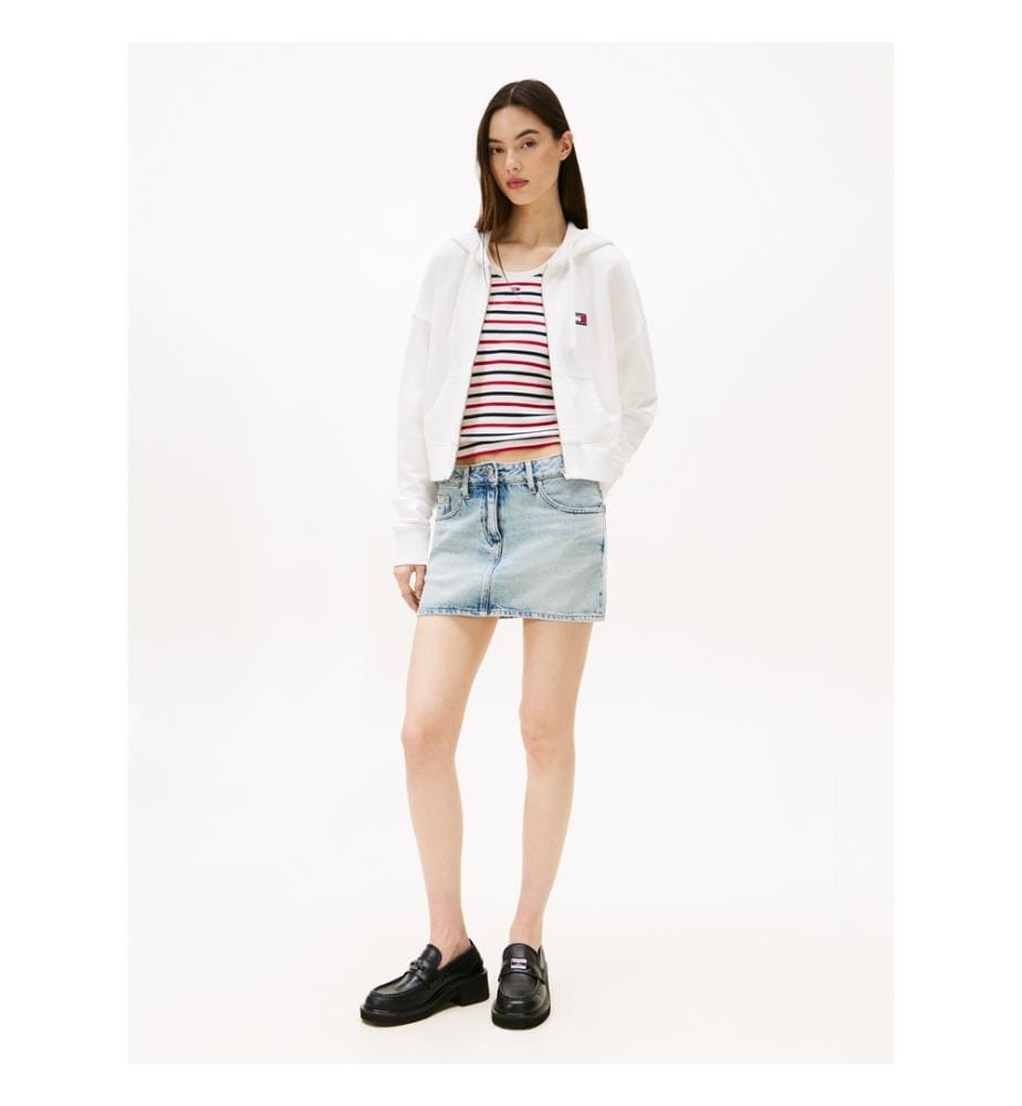 Short zip hoodie - Ecru