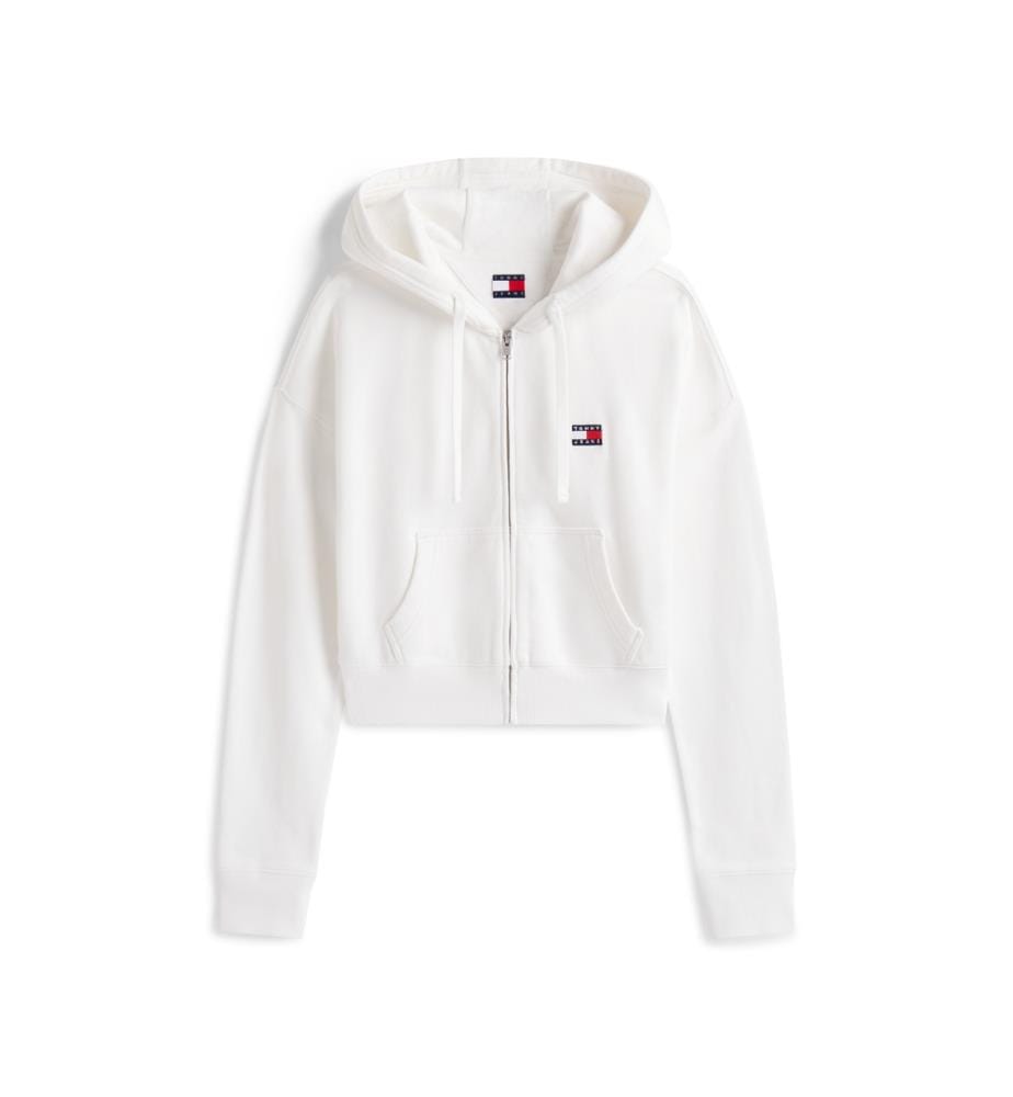 Short zip hoodie - Ecru
