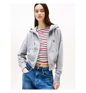 Short zip hoodie - Grey