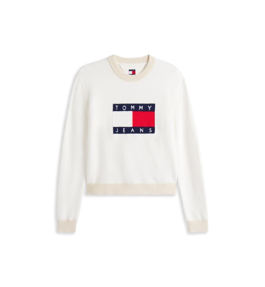 Colourblock Flag" sweater - Ecru