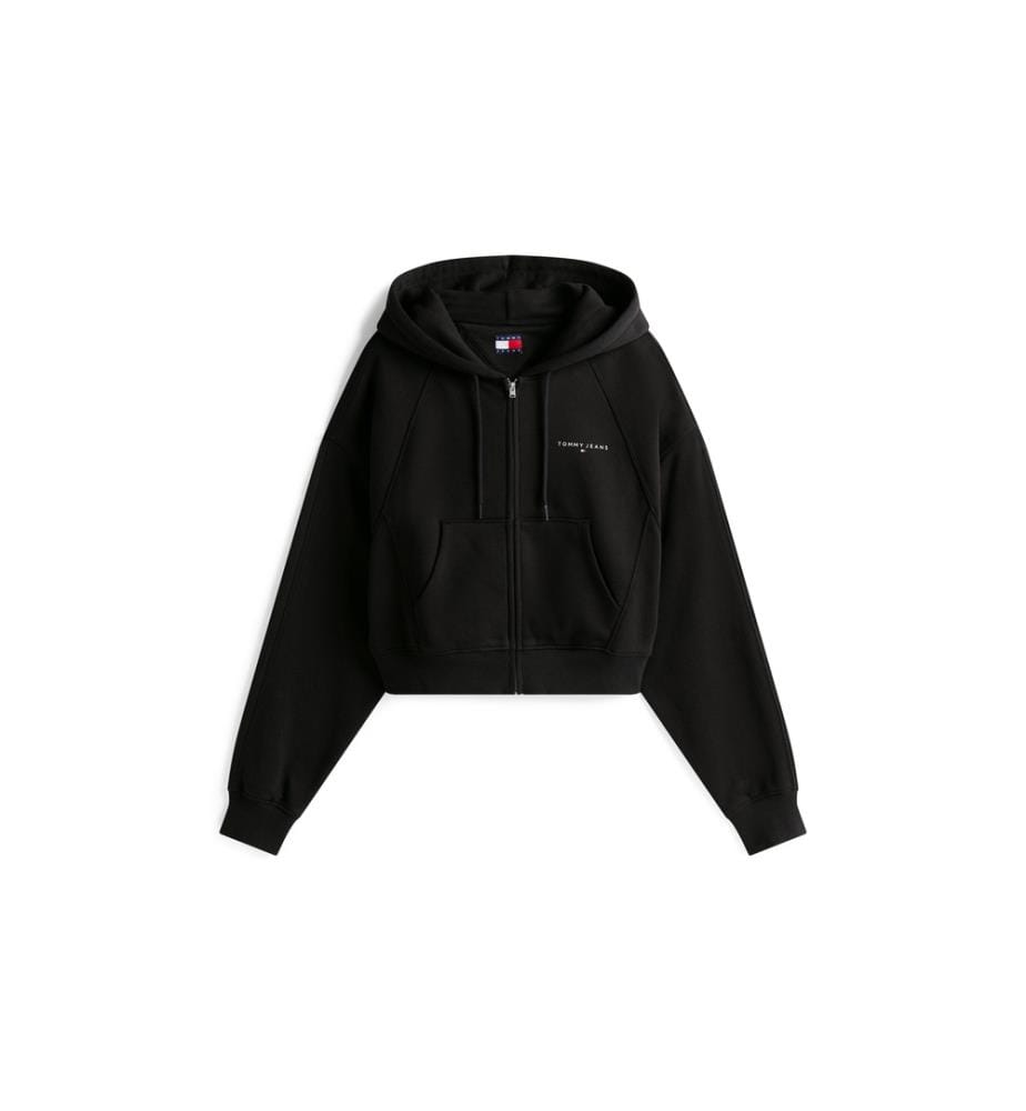 Short zip-up sweatshirt - Black