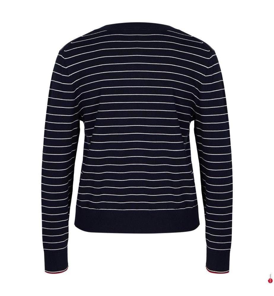 Regular Fit Cardigan - Navy and White