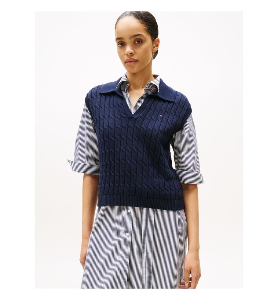 Sleeveless sweater - Dark navy blue