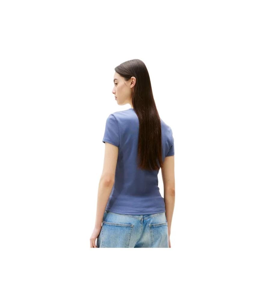 Ribbed fitted T-shirt - Blue