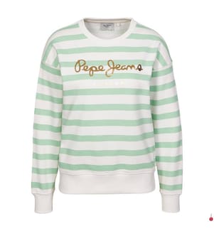 Striped logo sweatshirt - White