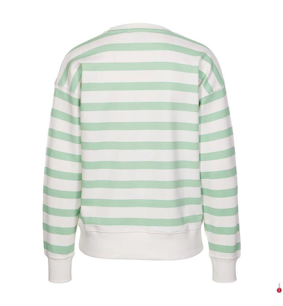Striped logo sweatshirt - White