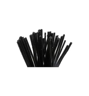 CREATIV COMPANY - Chenilledraht 6 mm 50 Stück, Schwarz