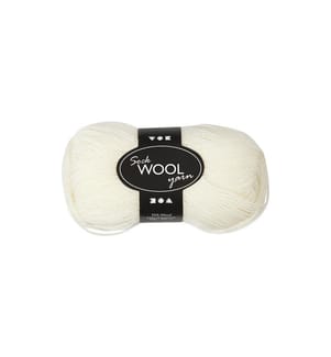 CREATIV COMPANY - Wolle 50 g für Socken, Weiss