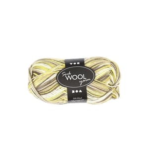 CREATIV COMPANY - Wolle 50 g für Socken, Grün/Braun