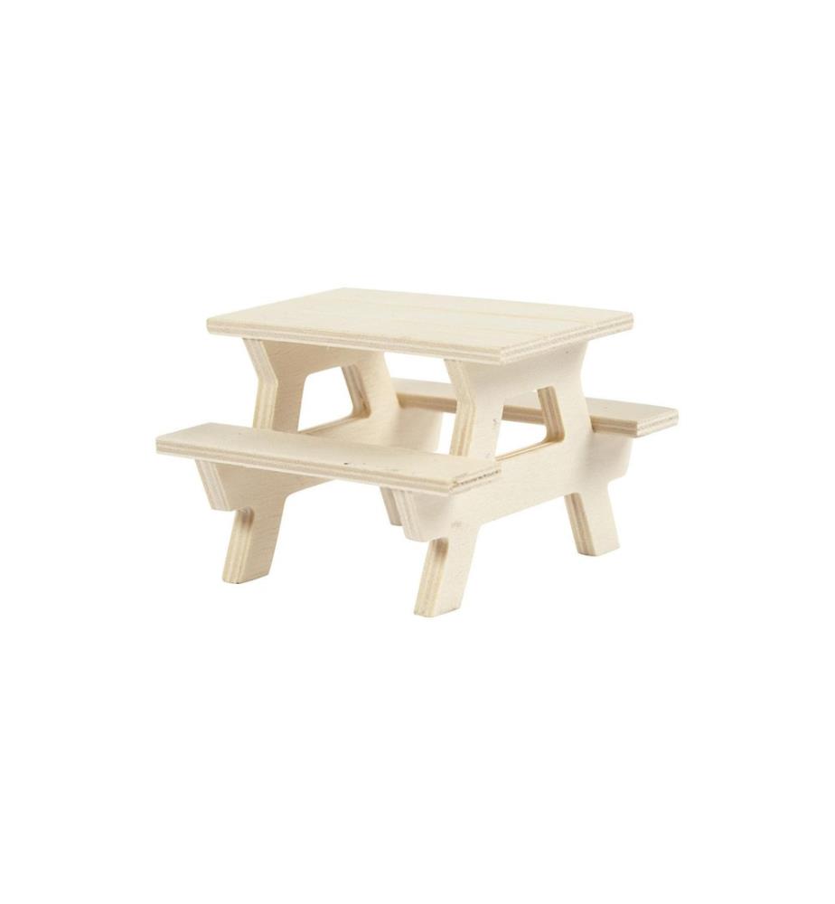 CREATIV COMPANY - Mini-meubles Table de pique-nique avec banc 1 pièce