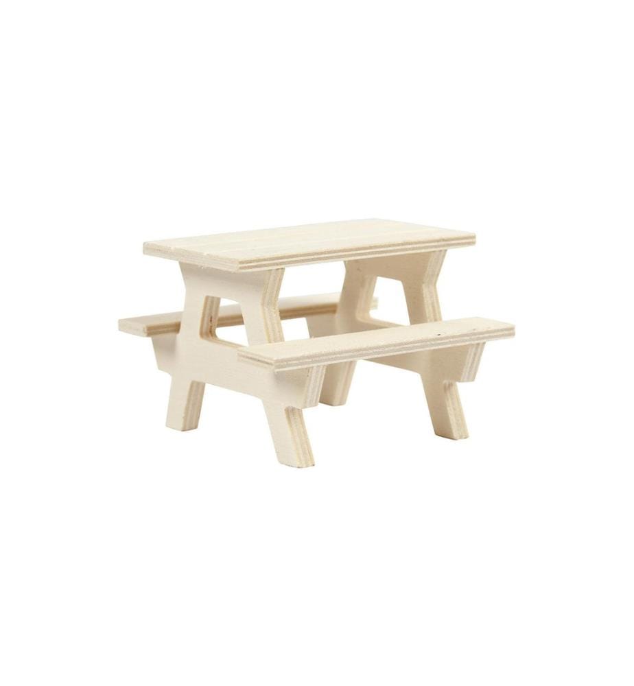 CREATIV COMPANY - Mini-meubles Table de pique-nique avec banc 1 pièce