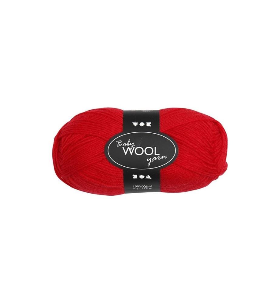 CREATIV COMPANY - Laine Fil pour bébé Merino 50 g 14/4 Rouge