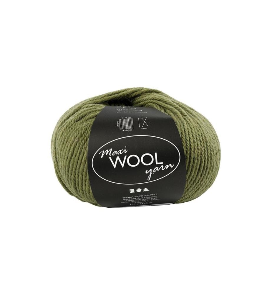 CREATIV COMPANY - Wolle 100 g Olivgrün
