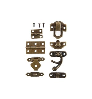 CREATIV COMPANY - Beschlag Verschluss Set 15-teilig, Antikgold