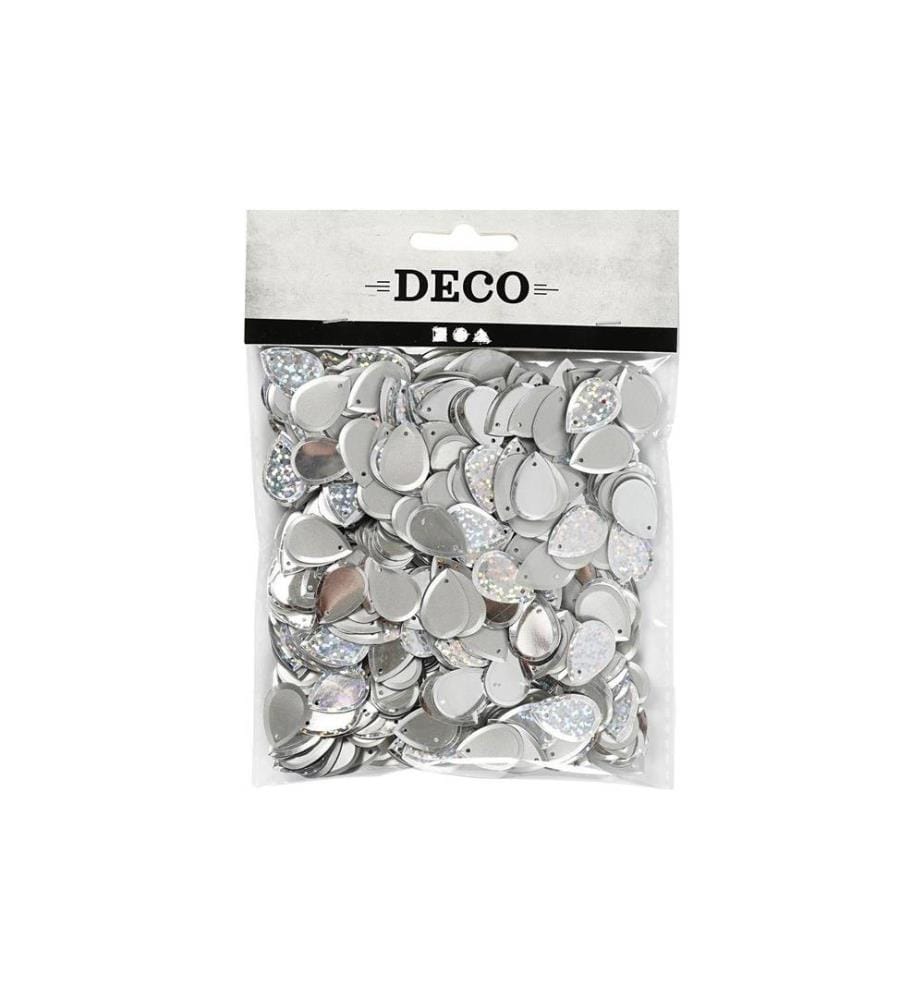 CREATIV COMPANY - Pailletten 14 x 19 mm, 50 g, Silber