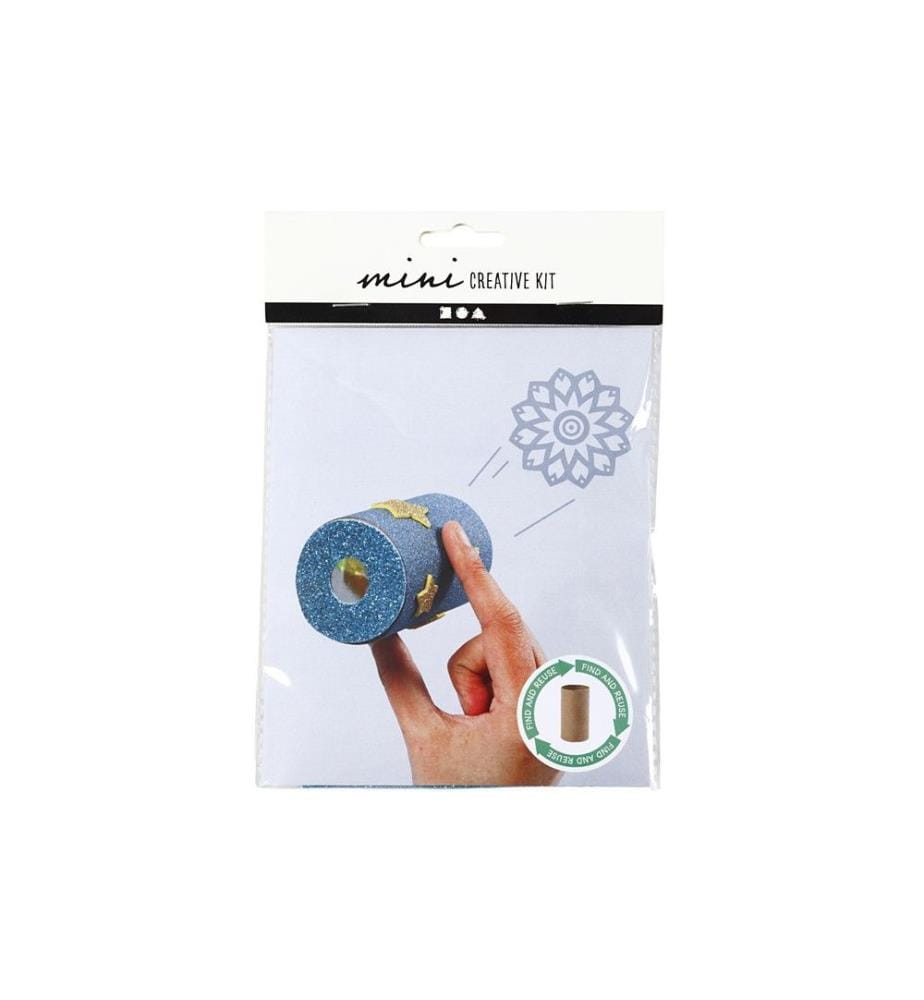 CREATIV COMPANY - Bastelset Mini WC-Papier-Rollen-Kaleidoskop 7-teilig