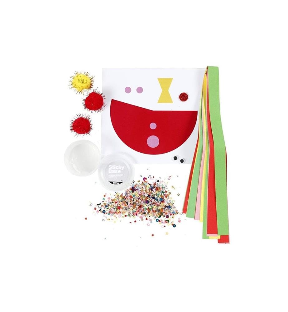 CREATIV COMPANY - Bastelset Mini-WC-Papier-Rollen-Clown 7-teilig