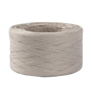 CREATIV COMPANY - Ruban cadeau Raphia 8 mm x 100 m, Gris clair