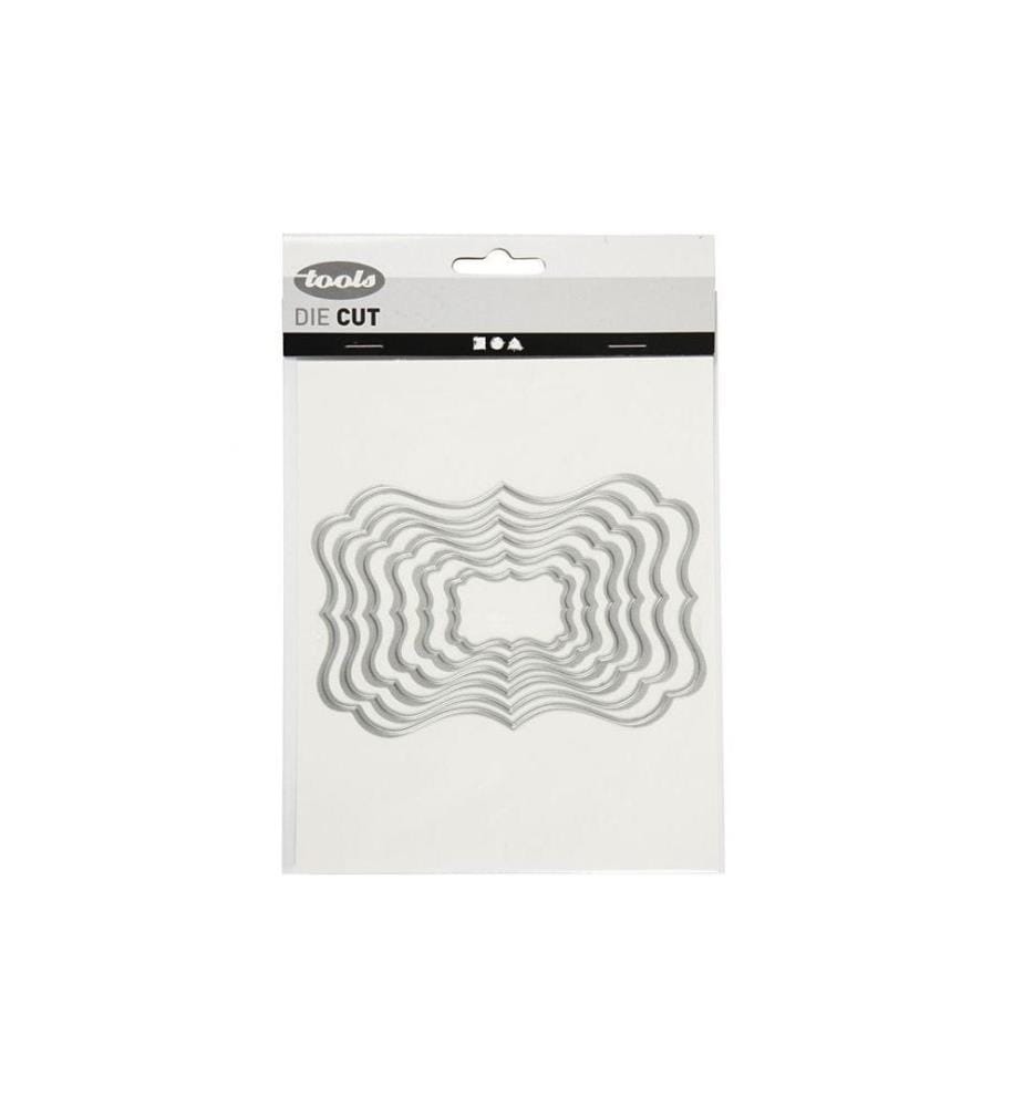 CREATIV COMPANY - Stanzschablone 2.5 x 4 - 8 x 12 cm, Etiketten