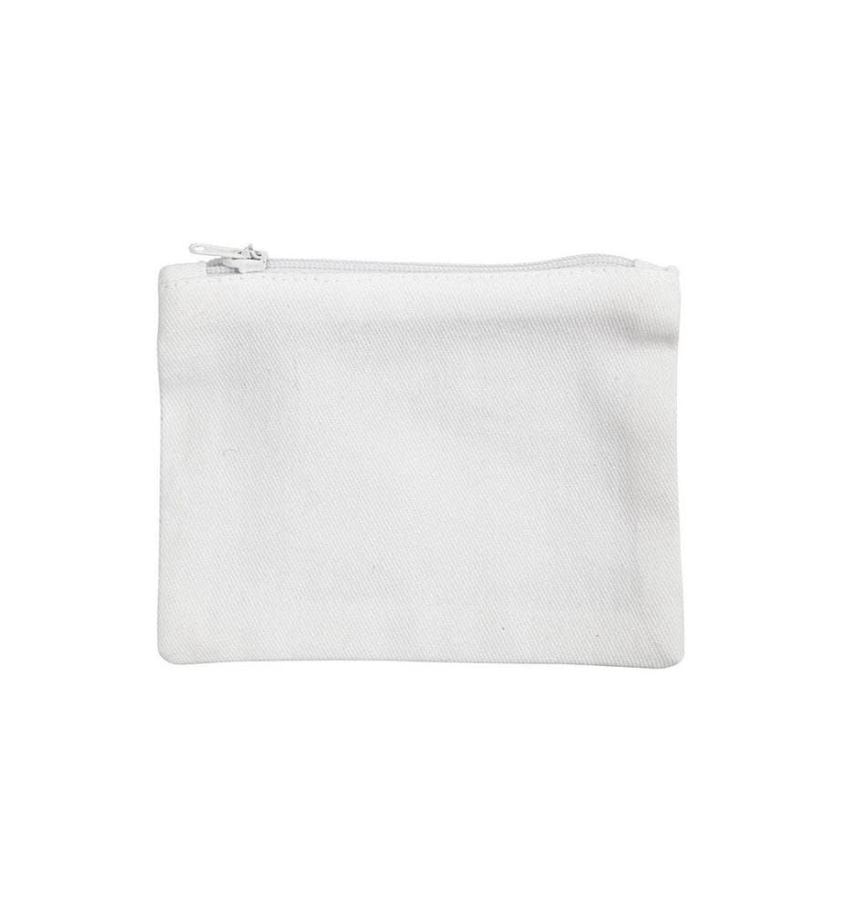 CREATIV COMPANY - Geldbörse 9 x 12 cm Baumwolle, 1 Stück, Weiss