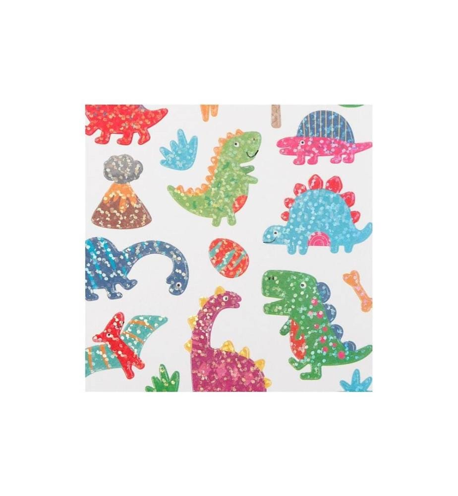 CREATIV COMPANY - Glitzersticker 15 x 16.5 cm 1 Blatt, Dinosaurier