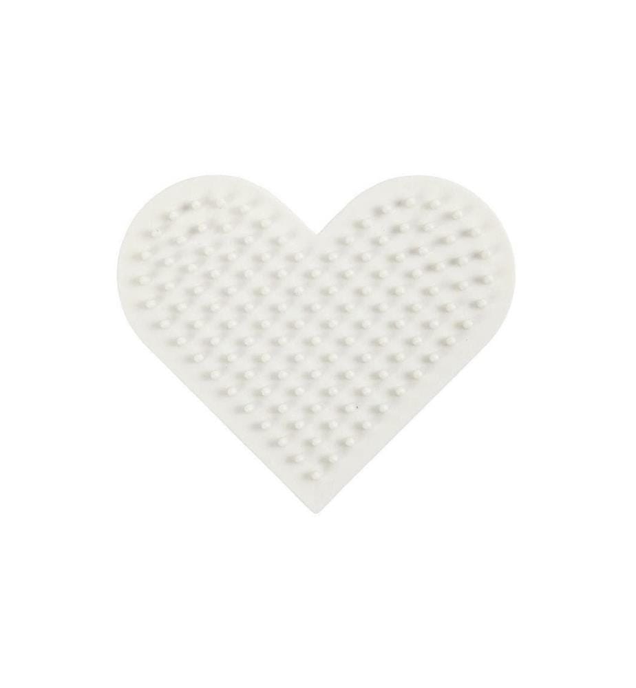 CREATIV COMPANY - Plaques pour perles à repasser Coeur de Nabbi Blanc