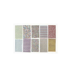 CREATIV COMPANY - Schmucksteine Selbstklebend 10 Blatt, Mehrfarbig