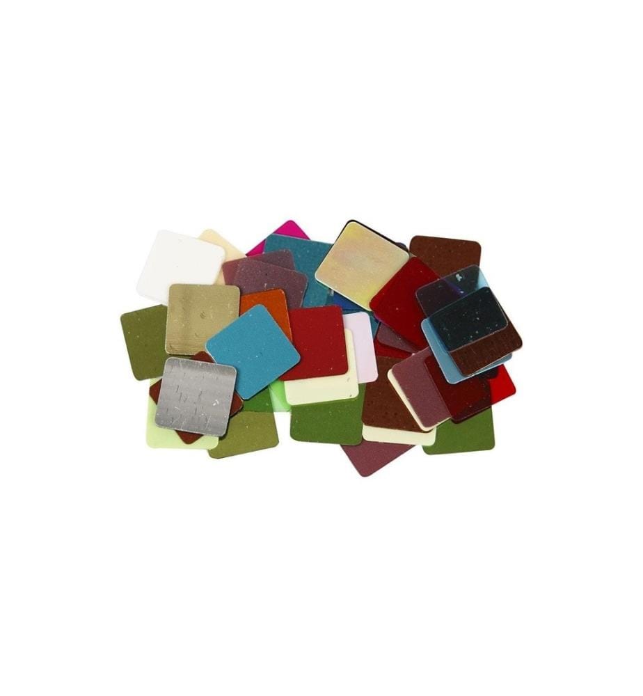 CREATIV COMPANY - Mosaikplatten 10 x 10 mm 250 g, Sortierte Farben