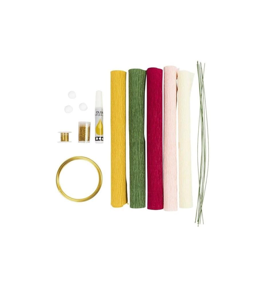 CREATIV COMPANY - Bastelset Krepppapier-Set Strohkranz