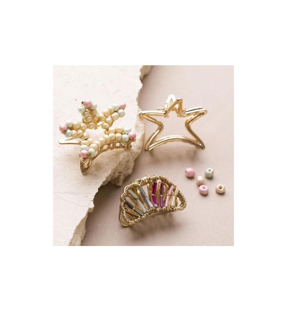 CREATIV COMPANY - Perles de rocaille Perles de verre Gris/rose