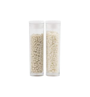 CREATIV COMPANY - Rocailles-Perlen Glasperlen Beige/Perlmutt
