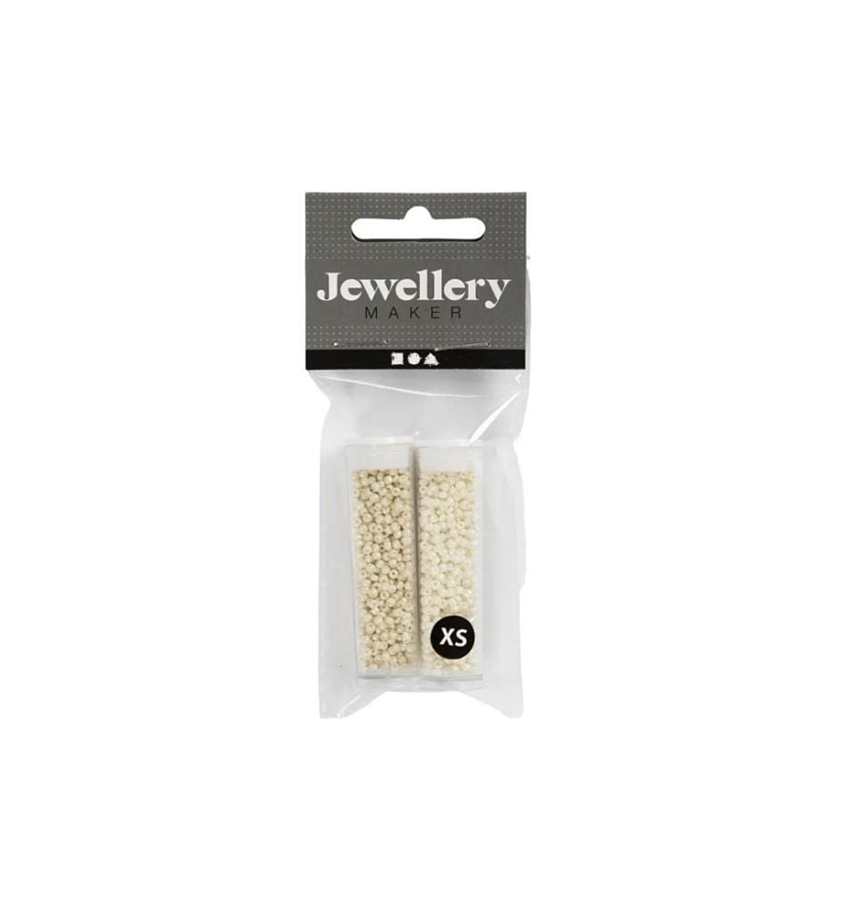 CREATIV COMPANY - Rocailles-Perlen Glasperlen Beige/Perlmutt