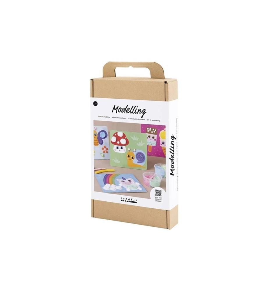CREATIV COMPANY - Bastelset Modellieren Foam/Silk Clay, Dekoplatte