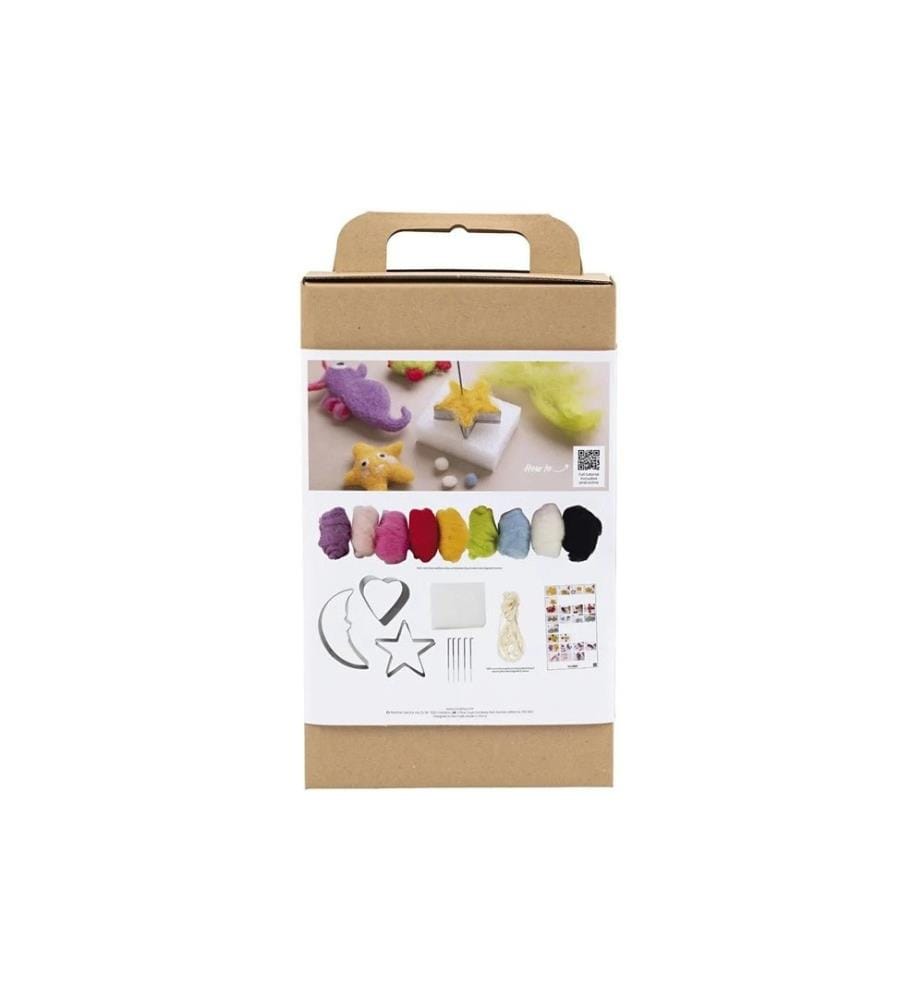 CREATIV COMPANY - Bastelset Nadelfilzen Wolle, Filz, Schablonen