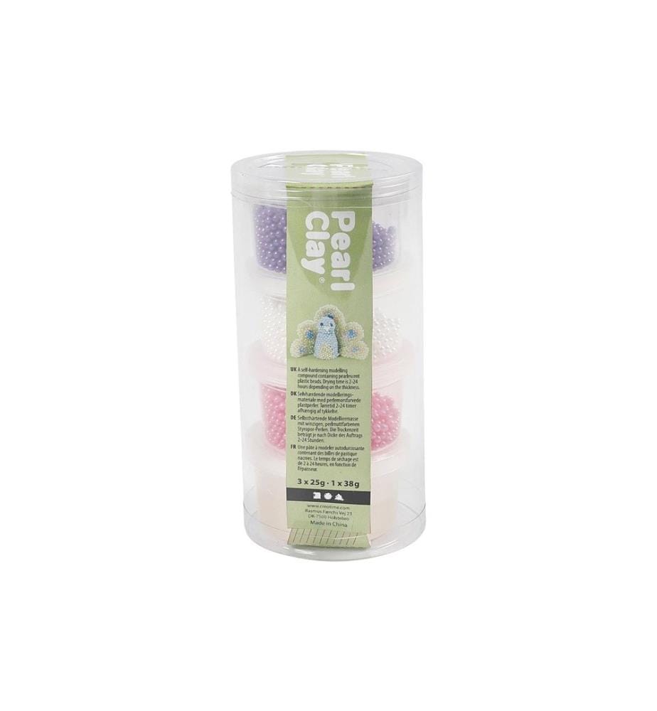 CREATIV COMPANY - Matière à modeler Pearl Clay Rose, violet, blanc