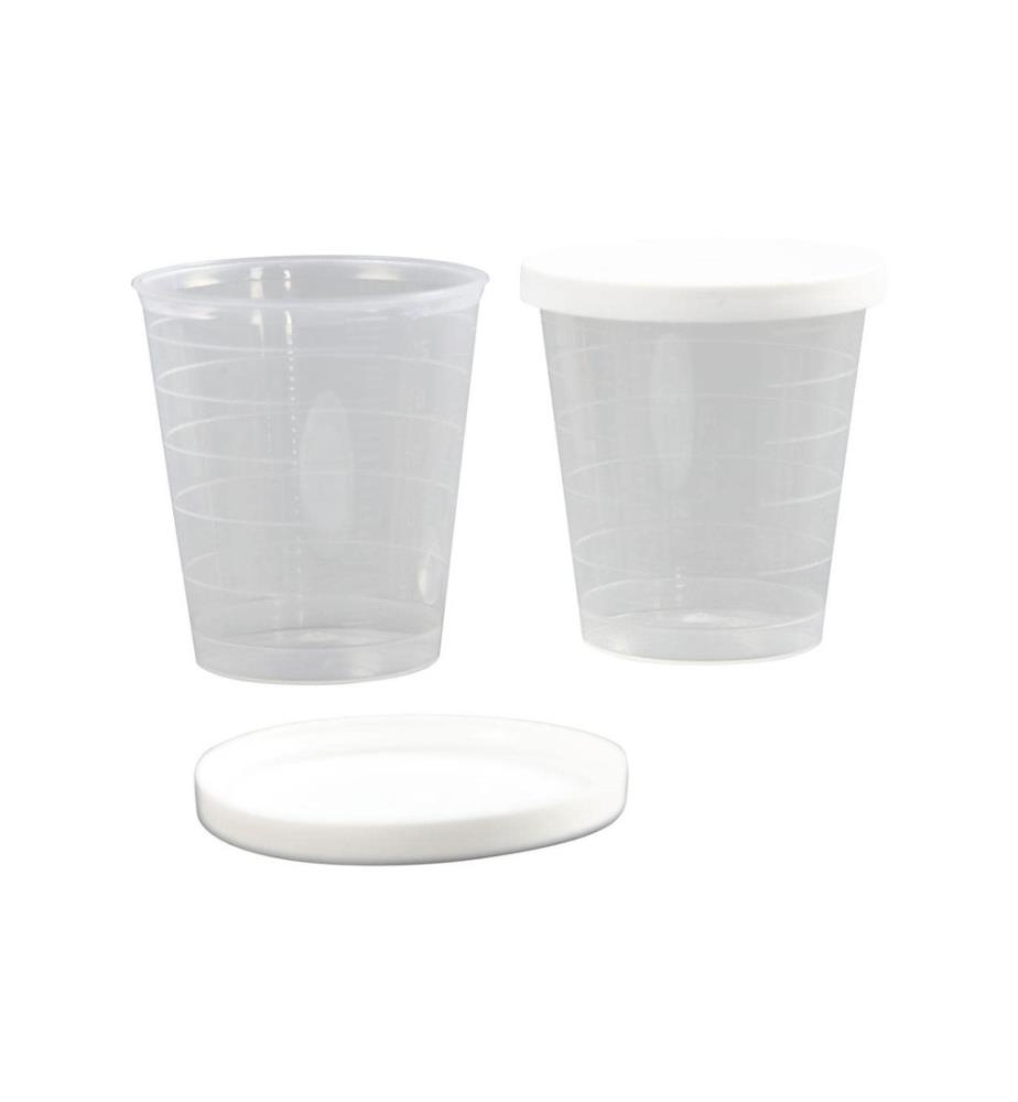 CREATIV COMPANY - Kunststoffform Becher mit Deckel 30 ml, 75 Stück
