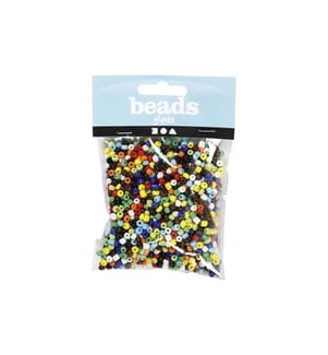 CREATIV COMPANY - Rocailles-Perlen 130 g, Mehrfarbig