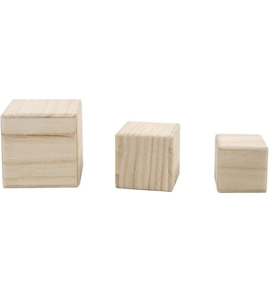 CREATIV COMPANY - Holzartikel Würfel 3 Grössen
