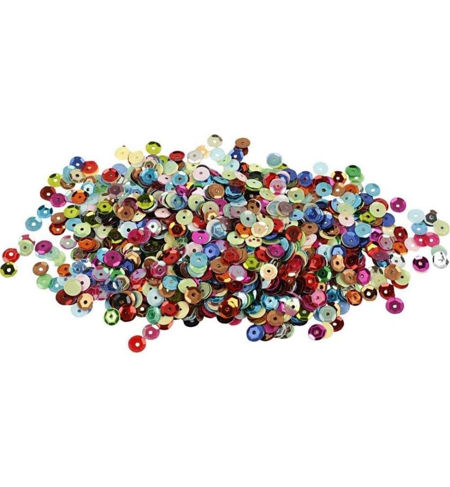 CREATIV COMPANY - Pailletten 6 mm, 10 g, Mehrfarbig