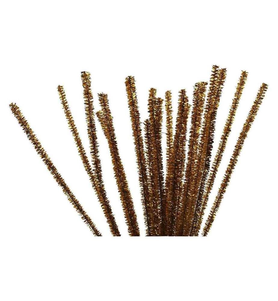 CREATIV COMPANY - Fil-chenille 6 mm, 24 pièces, Doré